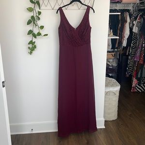 Bridesmaids dress D’Zage size 14 burgundy